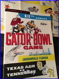 Texas A&M 1950s Official Programs. Cotton Bowl, Gator Bowl, Etc. 1955 & 1956