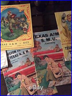 Texas A&M 1950s Official Programs. Cotton Bowl, Gator Bowl, Etc. 1955 & 1956