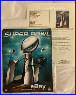 Tom Brady New England Patriots Autographed Super Bowl LI Program JSA