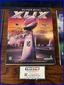 Tom Brady New England Patriots Signed Super Bowl XLIX Program TriStar Authentic