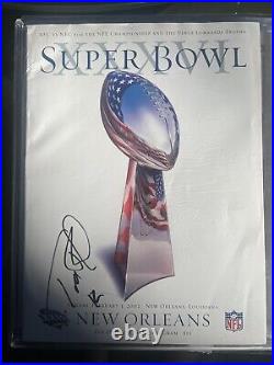 Tom Brady New England Patriots Signed Super Bowl XXXVI Game Program