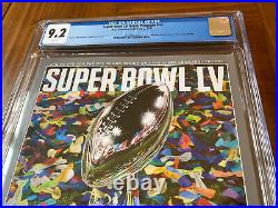 Tom Brady Super Bowl LV Program CGC 9.2 White (Tampa Bay Buccaneers) + magnet