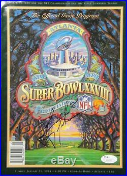 Troy Aikman Hand Signed Autographed Super Bowl Program Dallas Cowboys JSA V53586