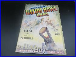 University of Tulsa Vs University of Florida 1953 Gator Bowl Football Program