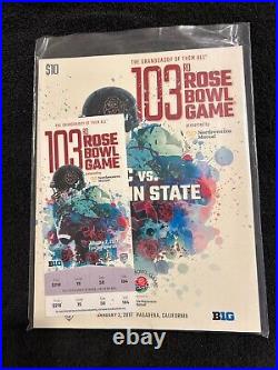 Usc Vs Penn St Rose Bowl Game Program W Ticket Jan 2 2017 Nice Grade M150