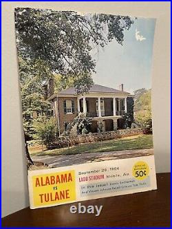 VINTAGE 1964 Alabama Vs Tulane Official Program