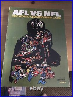 VINTAGE 1968 NFL SUPER BOWL II PROGRAM GREEN BAY PACKERS vs OAKLAND RAIDERS