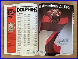 VINTAGE 1973-74 NFL SUPER BOWL VIII PROGRAM MINNESOTA VIKINGS v MIAMI DOLPHINS