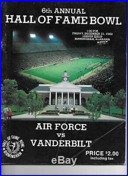 Vanderbilt Football Bowl Game Programs Complete Set of 9