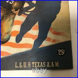 Vintage 1944 Orange Bowl Football Program LSU vs Texas A&M Super Rare