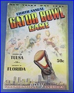 Vintage 1953 Gator Bowl Football Program Tulsa Vs. Florida Gators 123044