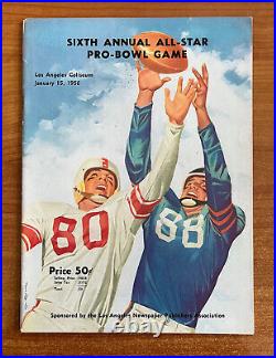 Vintage 1956 NFL Pro Bowl All Star Football Program Great Condition! Wow