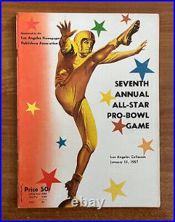 Vintage 1957 NFL Pro Bowl All Star Football Program Ex+/nmt Condition! Wow