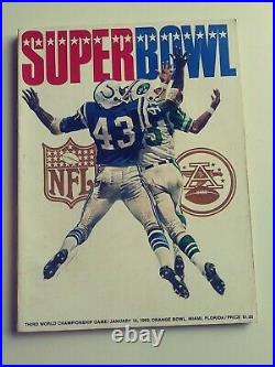 Vintage 1969 3rd Super Bowl lll WCG Football Program NY Jets vs. Baltimore Colts