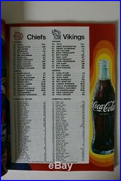 Vintage 1970 Super Bowl IV Football Program Chiefs Vikings