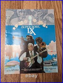 Vintage 1975 Super Bowl IX Football Program Pittsburgh vs. Minnesota