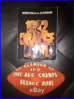 Vintage 1981 Clemson Championship 1982 orange bowl program football autographed