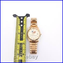 Vintage 1988 Sharp Freedom Bowl Gold Tone Link Watch Collectors New Battery