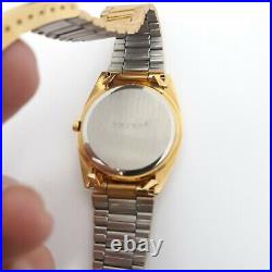 Vintage 1988 Sharp Freedom Bowl Gold Tone Link Watch Collectors New Battery