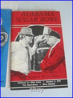 Vintage Alabama Football Media Guide / Program Lot 1973 1978 Sugar Bowl'73 Cott