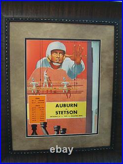 Vintage Auburn Football Program Framed Auburn Vs Stetson Crawton Bowl 1953