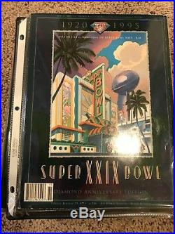 Vintage Lot of Super Bowl Programs 21-30 XXI-XXX