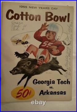 Vintage NCAA 1955 GEORGIA TECH Vs ARKANSAS COTTON BOWL Football Program RARE