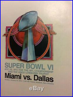 Vintage NFL Super Bowl VI Game Program Cowboys-Dolphins 1972 VGC