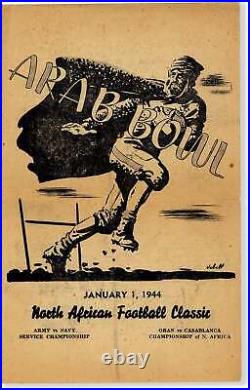 WW2 North Africa Original Program ARAB BOWL Jan 1 1944 Football Tournament