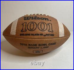 Wilsons 1001 Afcrt 76th Rose Bowl Game Jan 1 1990 Football Michigan Vs Usc